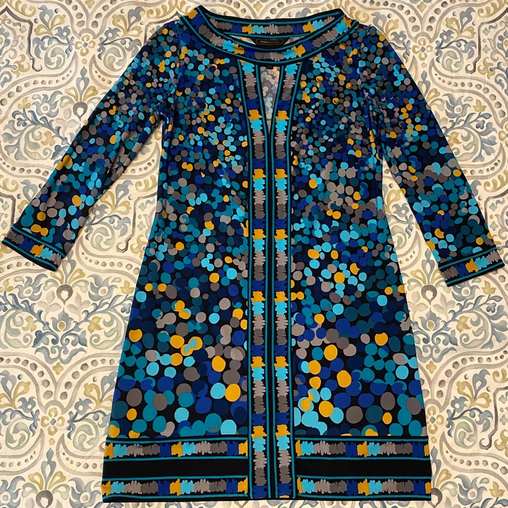 BCBG long sleeve multicolor dress